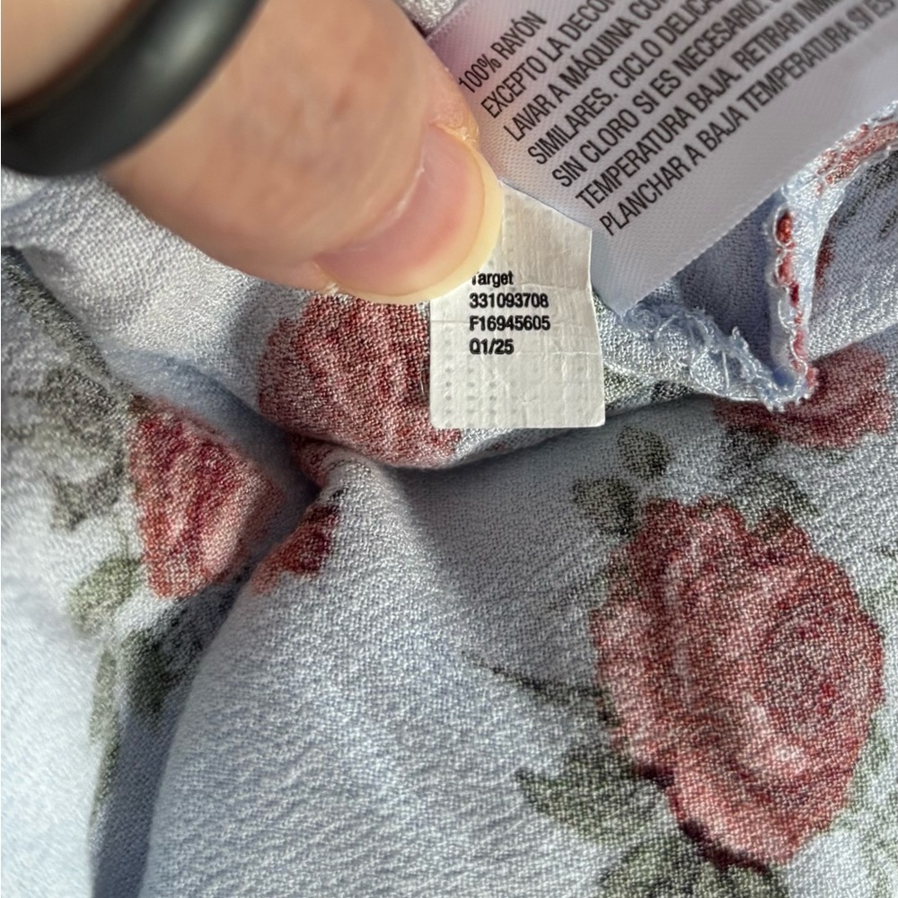 NWT Wild Fable Medium Blue Dress Maxi Flutter Cap Sleeve A Line Keyhole Back - Picture 12 of 12